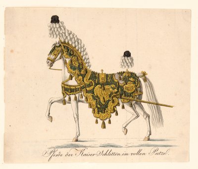أثاث حصان مزخرف للعربات الاحتفالية التي تجرها الخيول ، 1815 بواسطة غير معروف