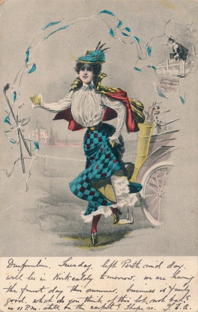ديكور أنثى لاعب غولف 1 ، c1904 بواسطة غير معروف
