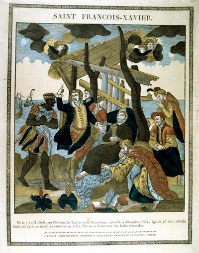 تصوير القديس فرانسيس كزافييه 1506-1552 ، المبشر الذي أسس النظام اليسوعي ، القرن التاسع عشر بواسطة غير معروف
