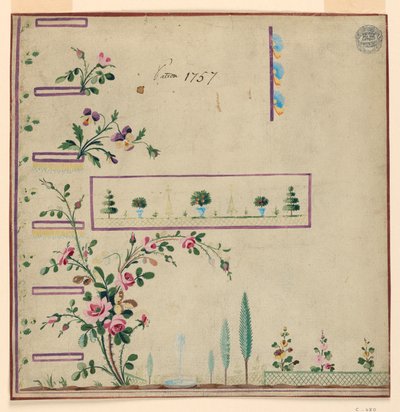 تصميم لجيل ، نموذج 1757 من Fabrique de St. Ruf بواسطة غير معروف