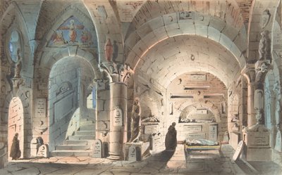 تصميم لمجموعة المسرح: Crypt Scene ، 1830-40. بواسطة غير معروف