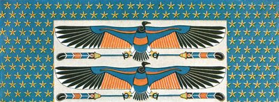 تفاصيل لوحة السقف في مقبرة بكينرانف بسقارة ، مصر ، 1928. بواسطة غير معروف