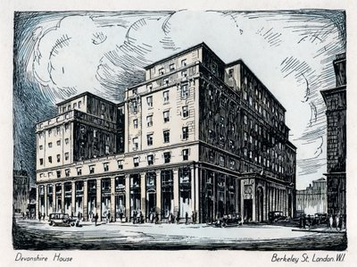 منزل ديفونشاير ، شارع بيركلي ، لندن ، c1910-1929 بواسطة غير معروف
