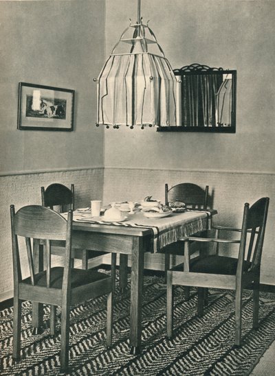 طاولة طعام وكراسي من تصميم Willem Penaat ، 1928 بواسطة غير معروف