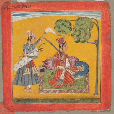 Dipak Raga ، واحدة من ستة وثلاثين من الألحان Ragamala: تجسيد الحب ، ج. 1690. بواسطة غير معروف