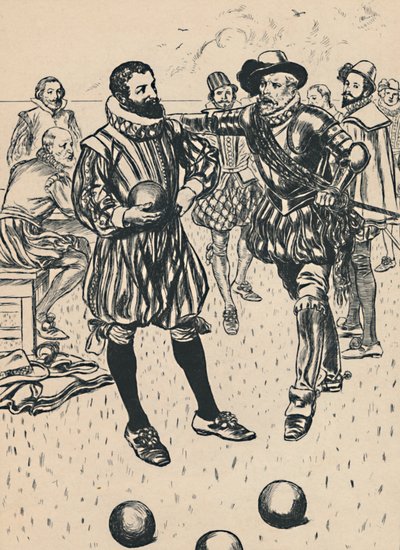 روى دريك أن أرمادا يقترب ، c1907 بواسطة غير معروف