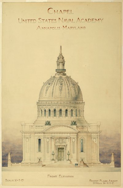 Drawing, Chapel, U.S. Naval Academy بواسطة غير معروف