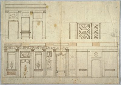 رسم ، تصميم داخلي ، 1800-1820 بواسطة غير معروف