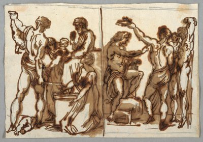 الرسم ، دينونة سليمان ؛ سلخ مارسياس ، كاليفورنيا. 1820 بواسطة غير معروف