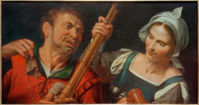 Bagpiper وامرأة بواسطة غير معروف