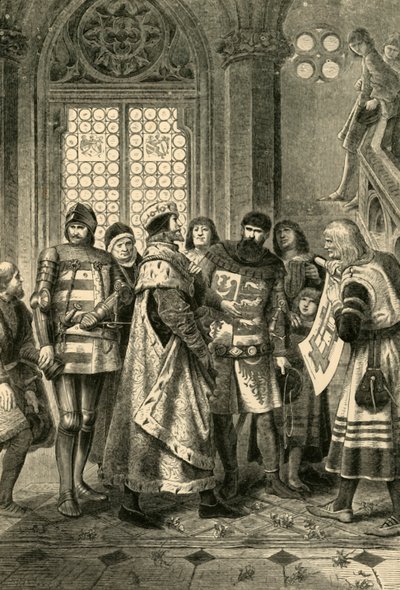 الدوق رودولف الرابع كمؤسس كاتدرائية ستيفن ، c1360 ، 1890. بواسطة غير معروف