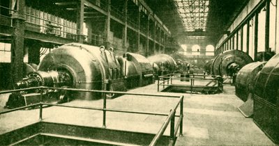Dynamos في محطة Great Underground Generating at Lots Road ، Chelsea ، 1930. بواسطة غير معروف