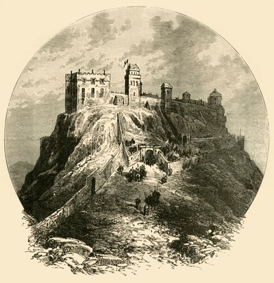 قلعة ادنبره ، كما كانت قبل حصار 1573 ، 1890. بواسطة غير معروف