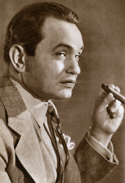 إدوارد جولدنبيرج روبنسون ، الممثل الأمريكي والممثل السينمائي ، من أصل روماني ، 1933 بواسطة غير معروف