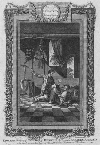 إدوارد ، أمير ويلز ، ابن هنري الثالث ، مما أسفر عن مقتل قاتل ساراسين ، c1787 بواسطة غير معروف