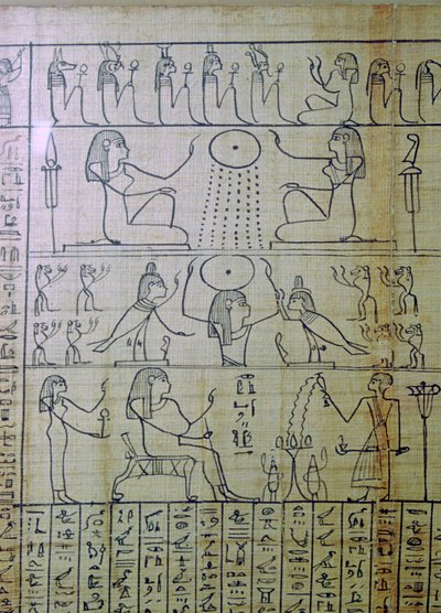تصوير مصري لجنازة ودخول إلى العالم السفلي ، بردية العاني بواسطة غير معروف