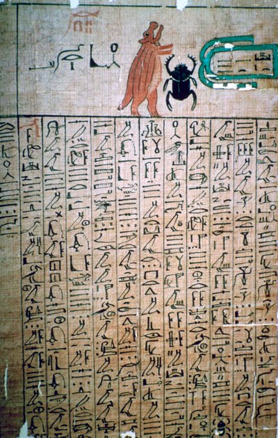 الهيروغليفية المصرية من كتاب الموتى بواسطة غير معروف