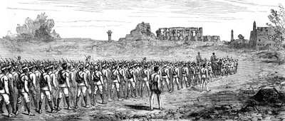 القوات المصرية في الكرنك ، مصر 1889 بواسطة غير معروف