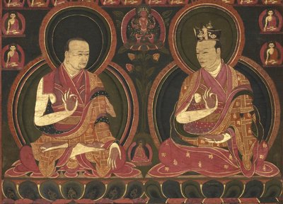 كارمابا الثامنة ، ميكيو دورجي (1507-1554) ومعلمه الأول سانجي نينبا بواسطة غير معروف