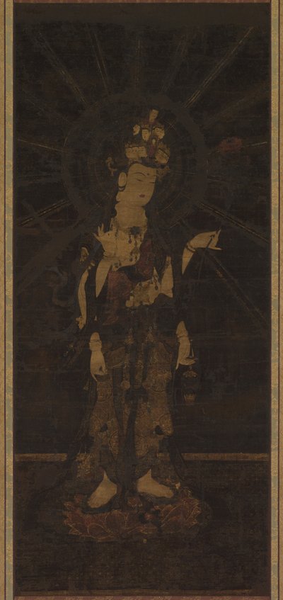 إله الرأفة أحد عشر رأسًا Juichimen Kannon ، القرن الثالث عشر. بواسطة غير معروف