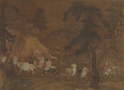 رحلة الإمبراطور Xuanzong إلى شو ، منتصف القرن الثاني عشر. بواسطة غير معروف
