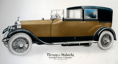محرك رولز رويس كابريوليه مغلق مع ملحق مفتوح ، c1910-1929 بواسطة غير معروف