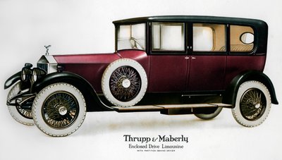 محرك رولز رويس الليموزين المغلق مع قسم خلف السائق ، c1910-1929 بواسطة غير معروف