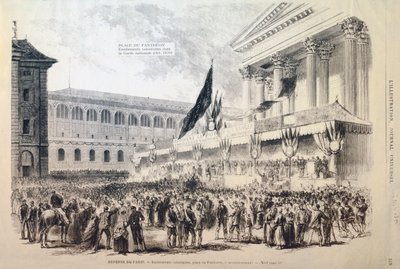 تجنيد المتطوعين في الحرس الوطني ، ساحة البانثيون ، باريس ، 1870-1871 بواسطة غير معروف