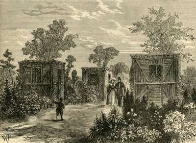 مدخل حدائق الحيوان عام 1840 ، 1876. بواسطة غير معروف