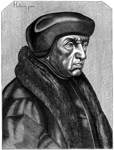 إيراسموس 1469-1536 ، الإنسانية واللاهوتية الهولندية ، القرن السادس عشر 1849 بواسطة غير معروف