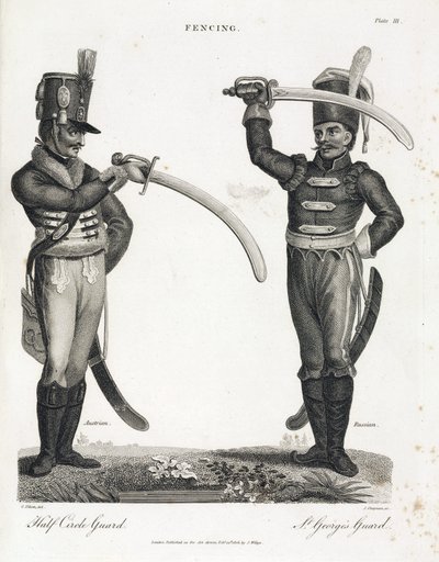 المبارزة: نصف دائري حارس و Gardre de Saint Georges بواسطة غير معروف