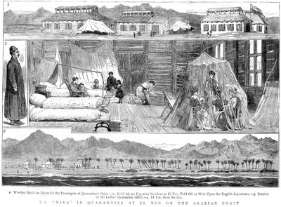 الأوروبيون في معسكر الحجر الصحي للجدري في El Tor ، شمال أفريقيا ، 1884 بواسطة غير معروف