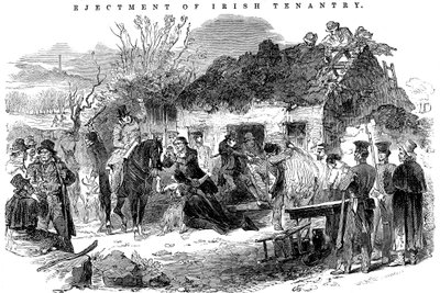 عائلة فلاحين أيرلنديين تم طردهم ، 1848 بواسطة غير معروف