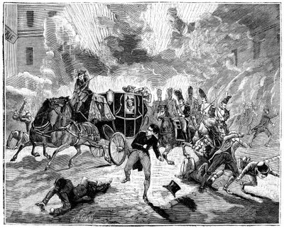 انفجار في شارع دي لا لوي ، باريس ، فرنسا ، 24 ديسمبر 1800-1882-1884 بواسطة غير معروف