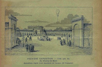 - معرض منتجات الصناعة الفرنسية بباريس 1798 من بون مارشيه 1900. بواسطة غير معروف