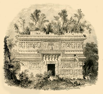 واجهة القصر الأصلي في يوكاتان ، 1890. بواسطة غير معروف