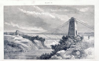 جسر تعليق فولز فيو ، نياجرا ، أمريكا الشمالية ، c1869-c1889 بواسطة غير معروف