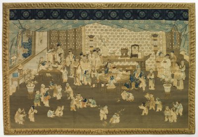 تجمع عائلي في صباح العام الجديد ، 1700. بواسطة غير معروف