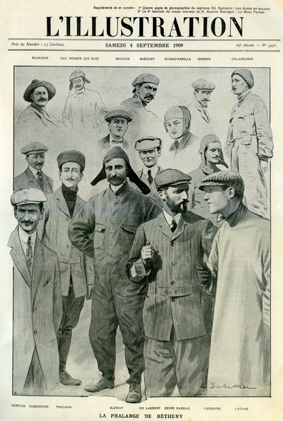 طيارون مشهورون ، غطاء LIllustration ، 4 سبتمبر 1909 بواسطة غير معروف