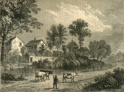 مزرعة في ريجنتس بارك ، 1750 ، c1876. بواسطة غير معروف