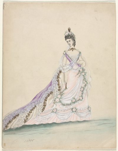 دراسة أزياء مصمّمة من أجل وورث ، 1870. بواسطة غير معروف