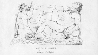 Fauno E Satiro Fauna and Satyr، c1850 بواسطة غير معروف