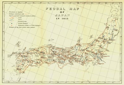 خريطة اليابان الاقطاعية عام 1615 ، 1903. بواسطة غير معروف