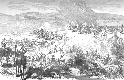 قتال بين جاليكاس و Fingoes في نهر بتروورث ، 4 أكتوبر 1877 ، c1880 بواسطة غير معروف
