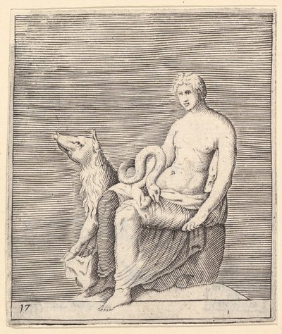 الشكل مع Pig and Serpent ، تم نشره في كاليفورنيا. 1599-1622. بواسطة غير معروف