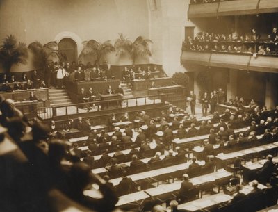الاجتماع الأول لعصبة الأمم في 15 نوفمبر 1920 في جنيف ، 1920. بواسطة غير معروف