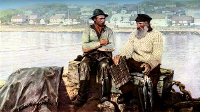 الصيادون ، بلدة الصيد مول ، على رؤوس Kullen في Kattegat ، السويد ، c1923 بواسطة غير معروف