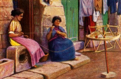 خيوط لف الصيادين للشباك ، مالطا ، c1928. بواسطة غير معروف