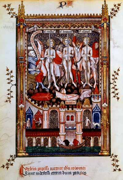 علم سانت دينيس ، St Rustic and St Eleutherius ، 1317 بواسطة غير معروف
