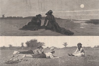يمزح على شاطئ البحر وفي ميدو هاربر ويكلي ، المجلد. الثامن عشر ، 19 سبتمبر 1874. بواسطة غير معروف